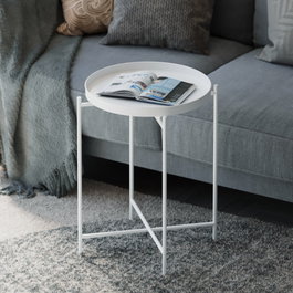 Hanah Home Shb-007-B Mesa de Centro de Metal Blanca